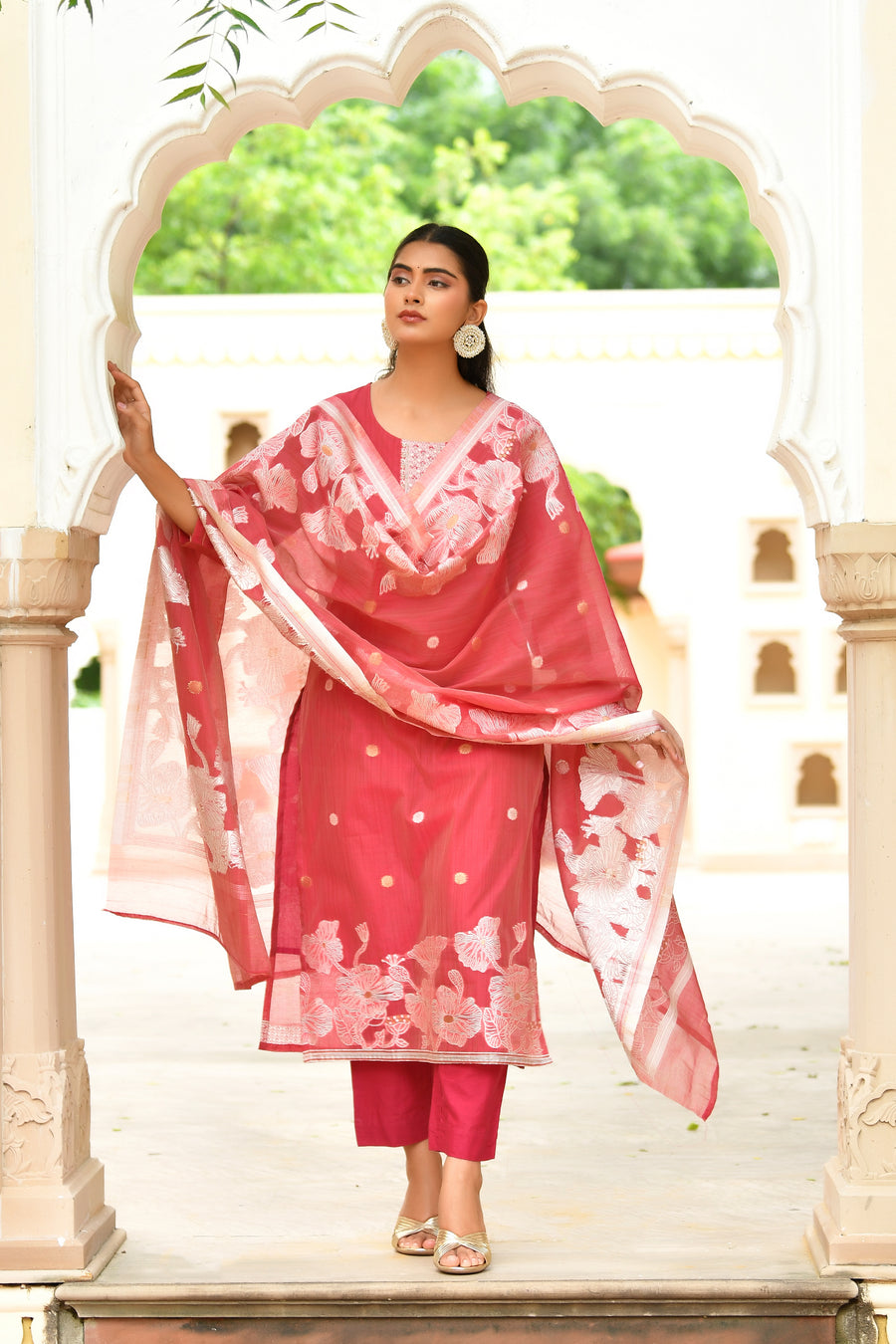 MEHER KURTA SET - RUBY