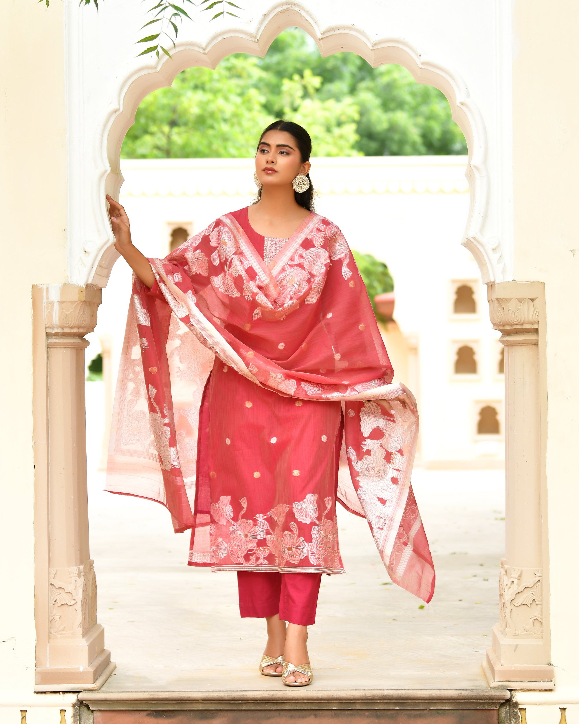 MEHER KURTA SET - RUBY