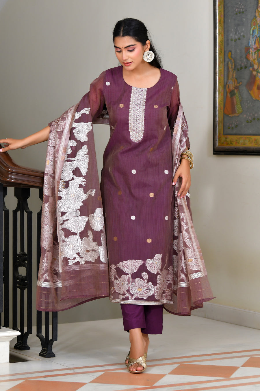 MEHER KURTA SET - WINE