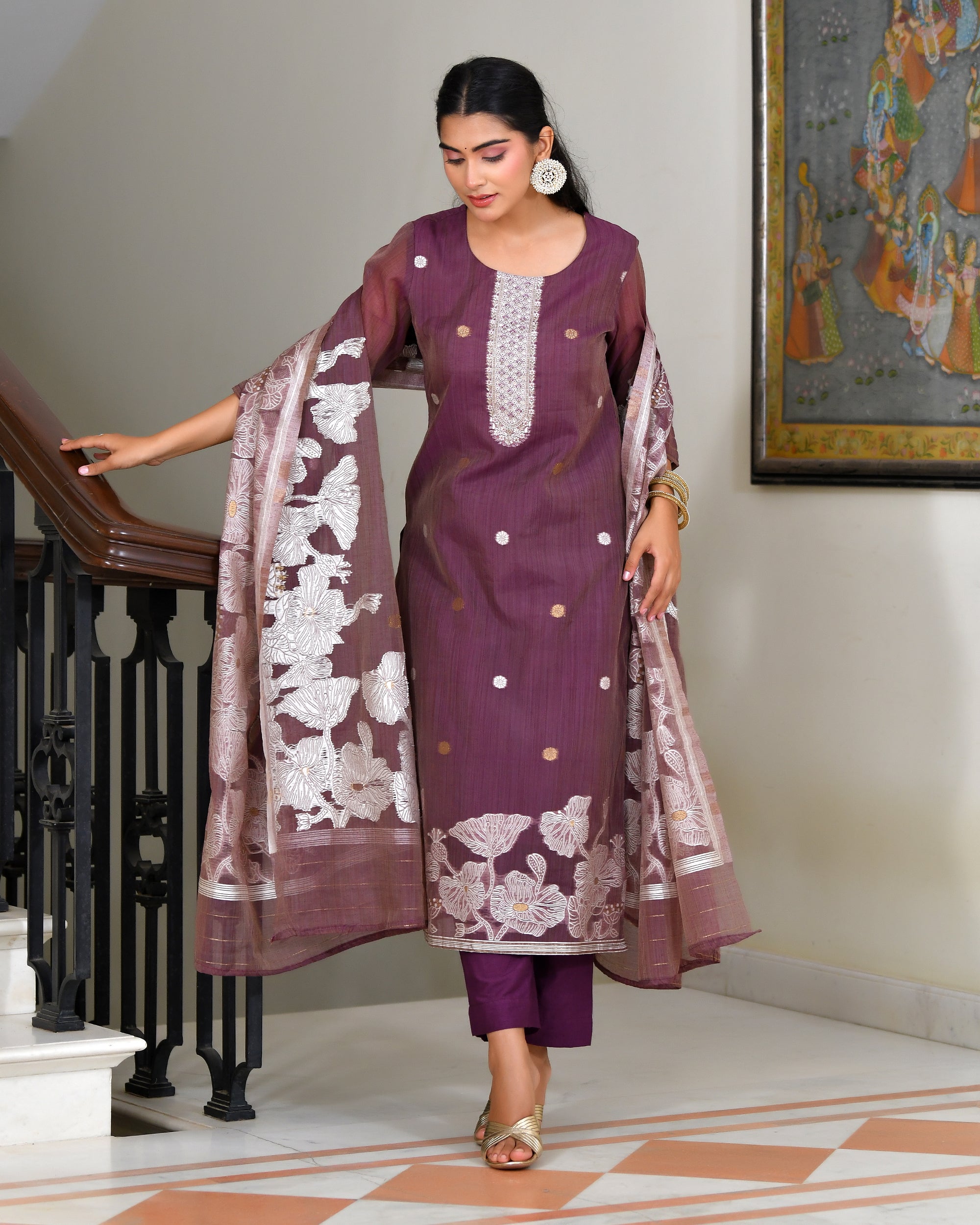 MEHER KURTA SET - WINE