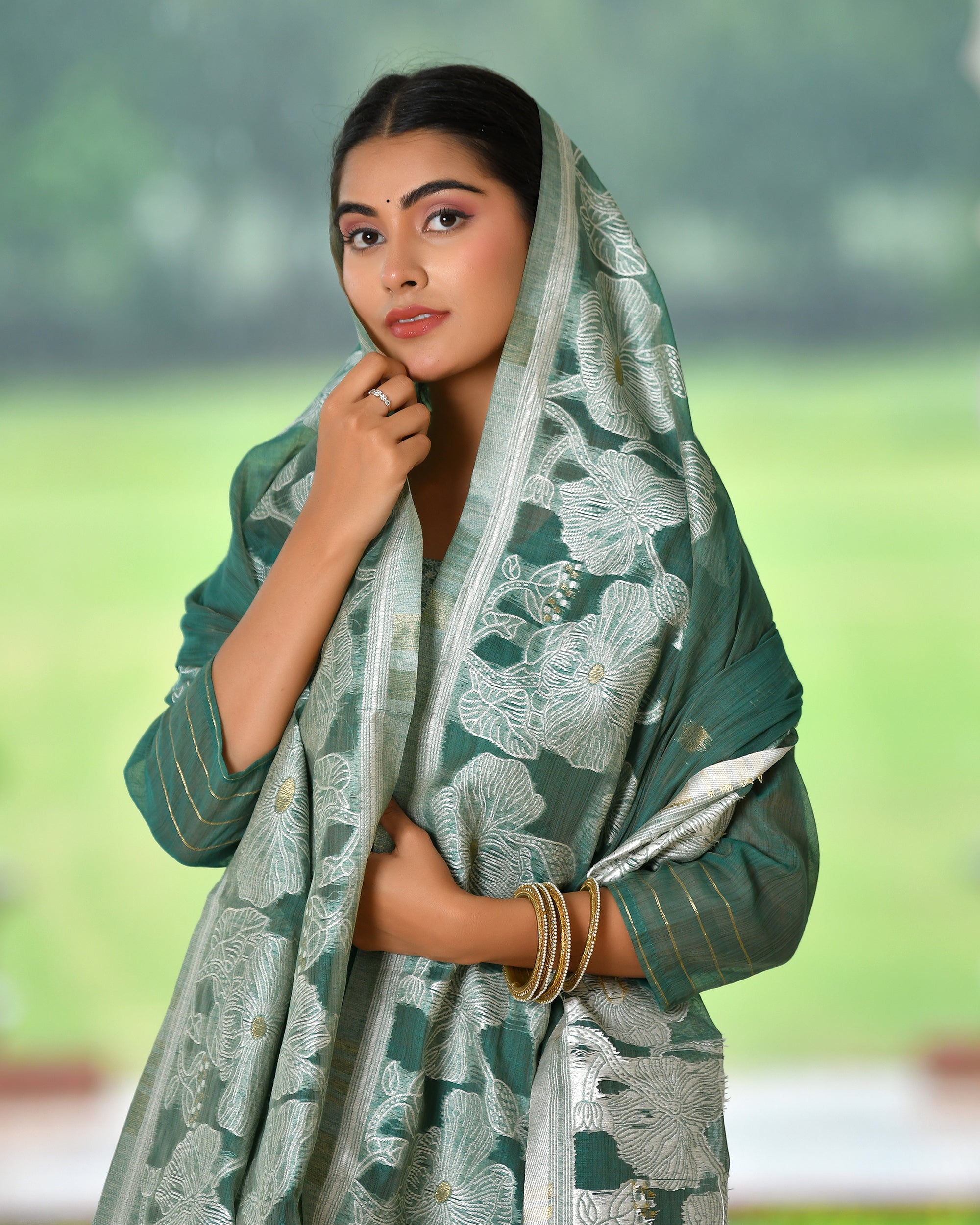 MEHER KURTA SET - DARK GREEN
