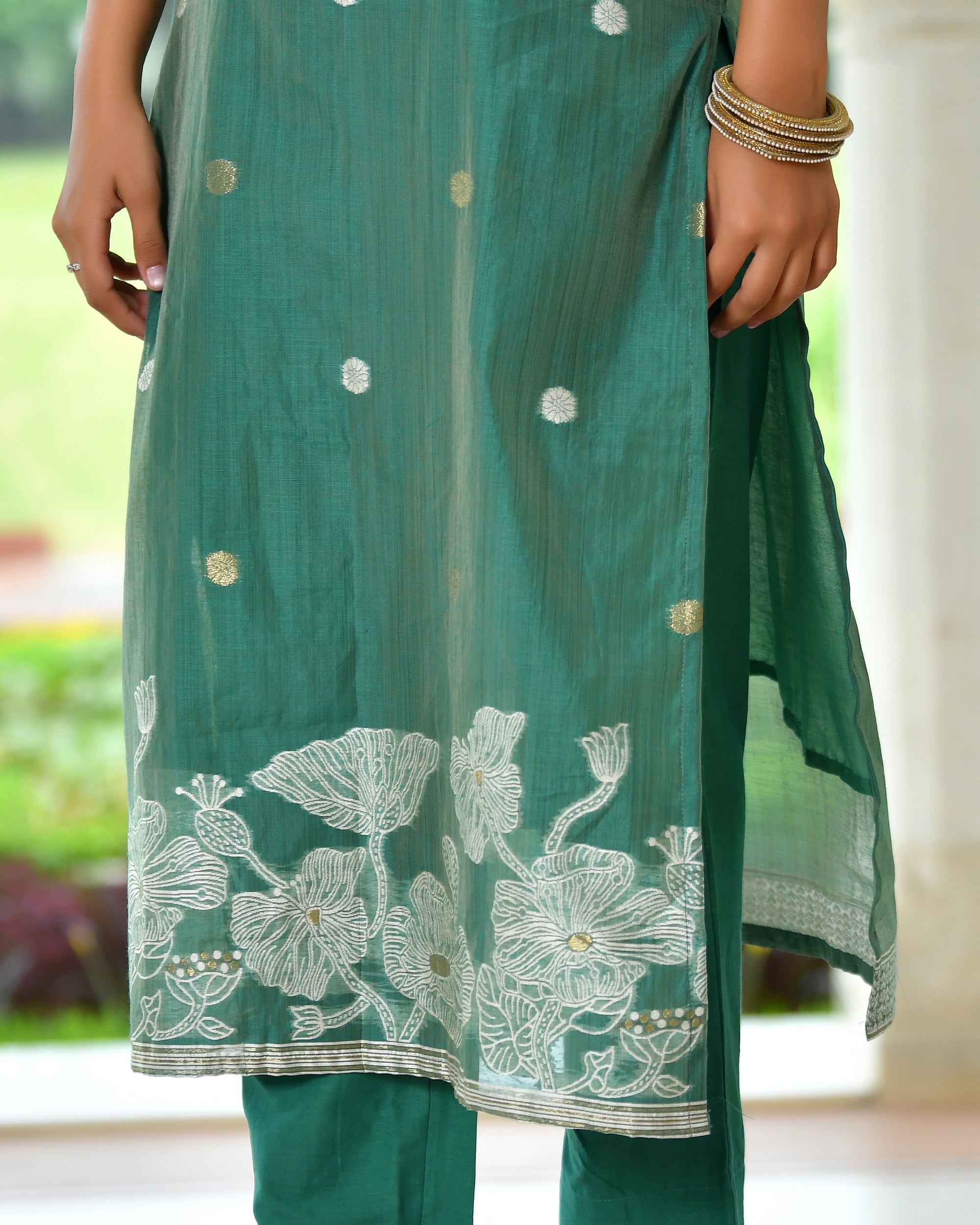 MEHER KURTA SET - DARK GREEN