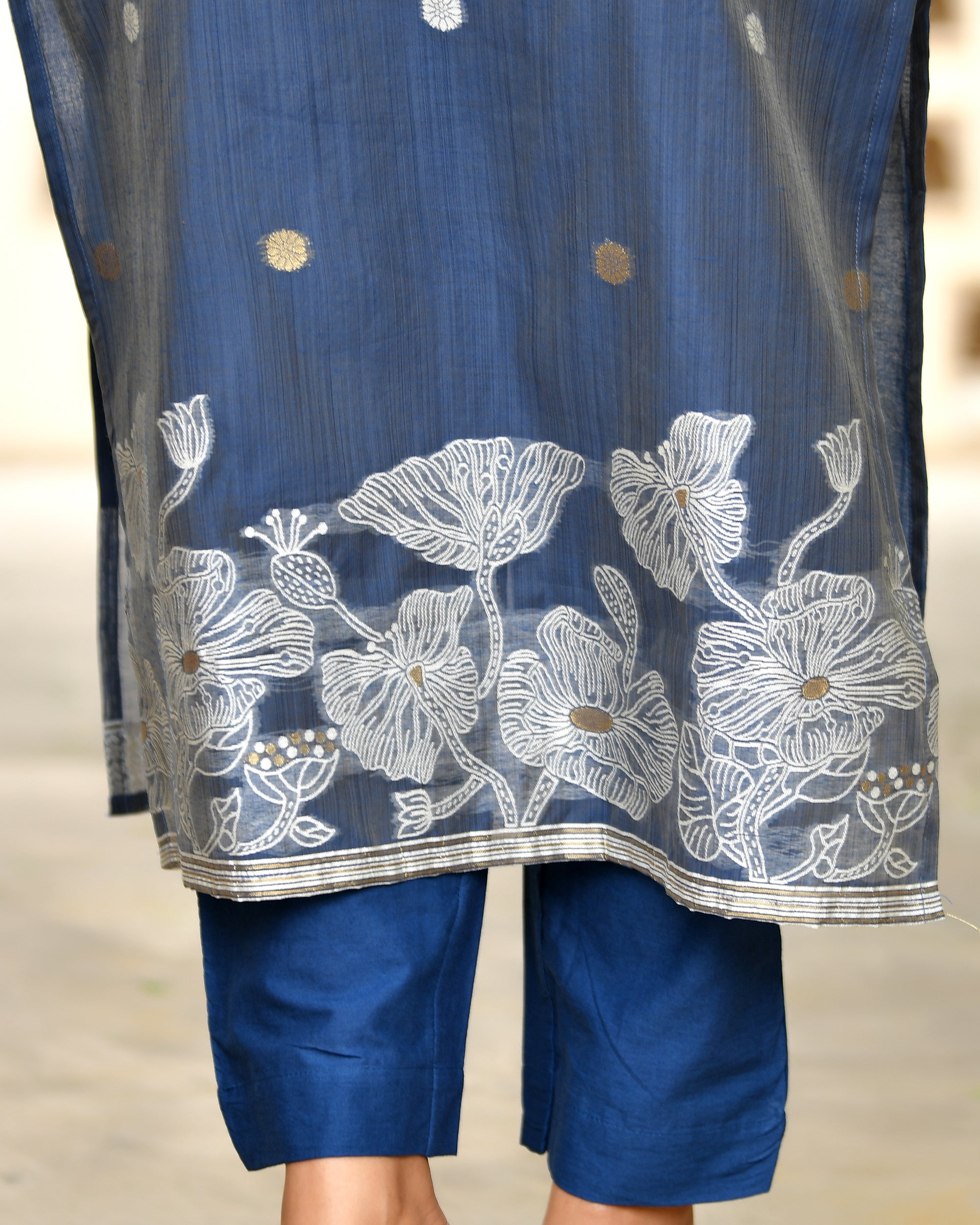 MEHER KURTA SET - NAVY