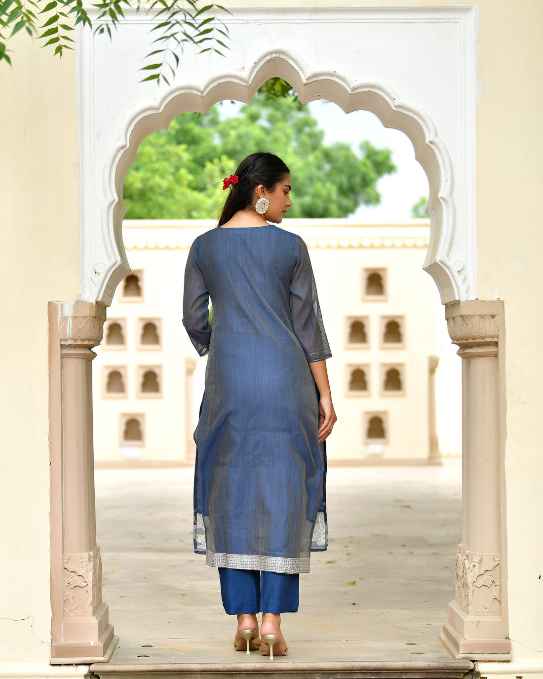 MEHER KURTA SET - NAVY