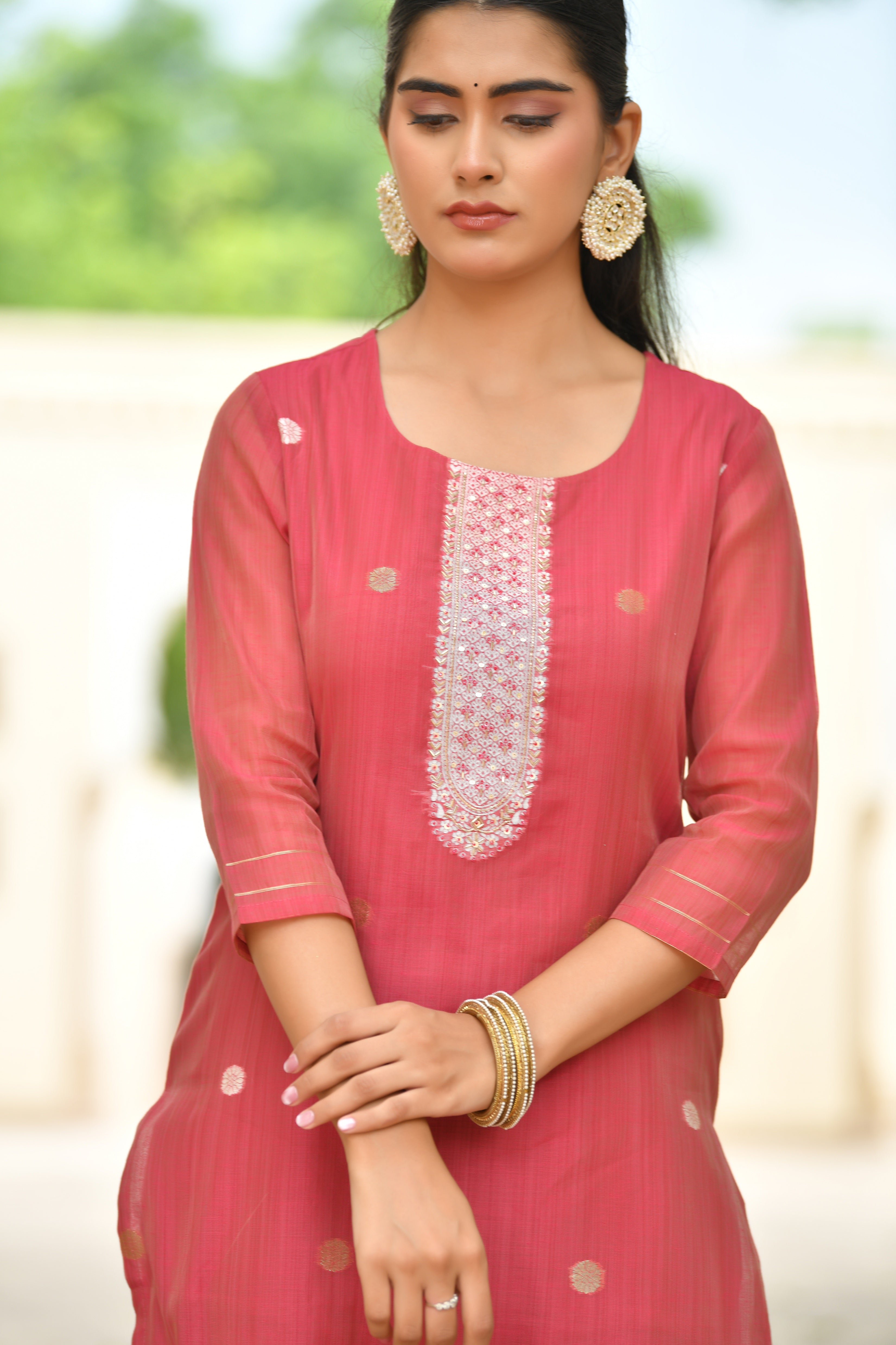 MEHER KURTA SET - RUBY