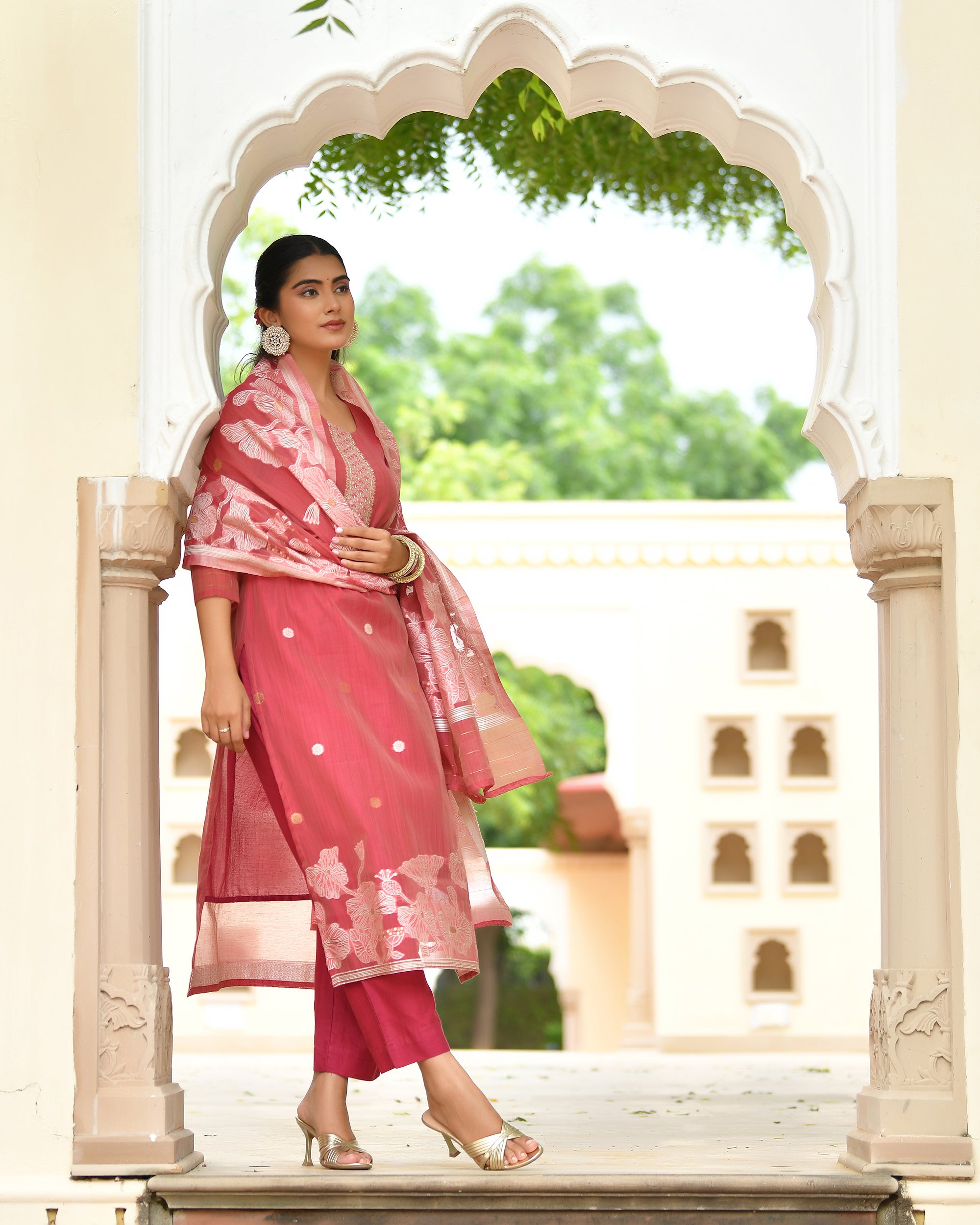 MEHER KURTA SET - RUBY