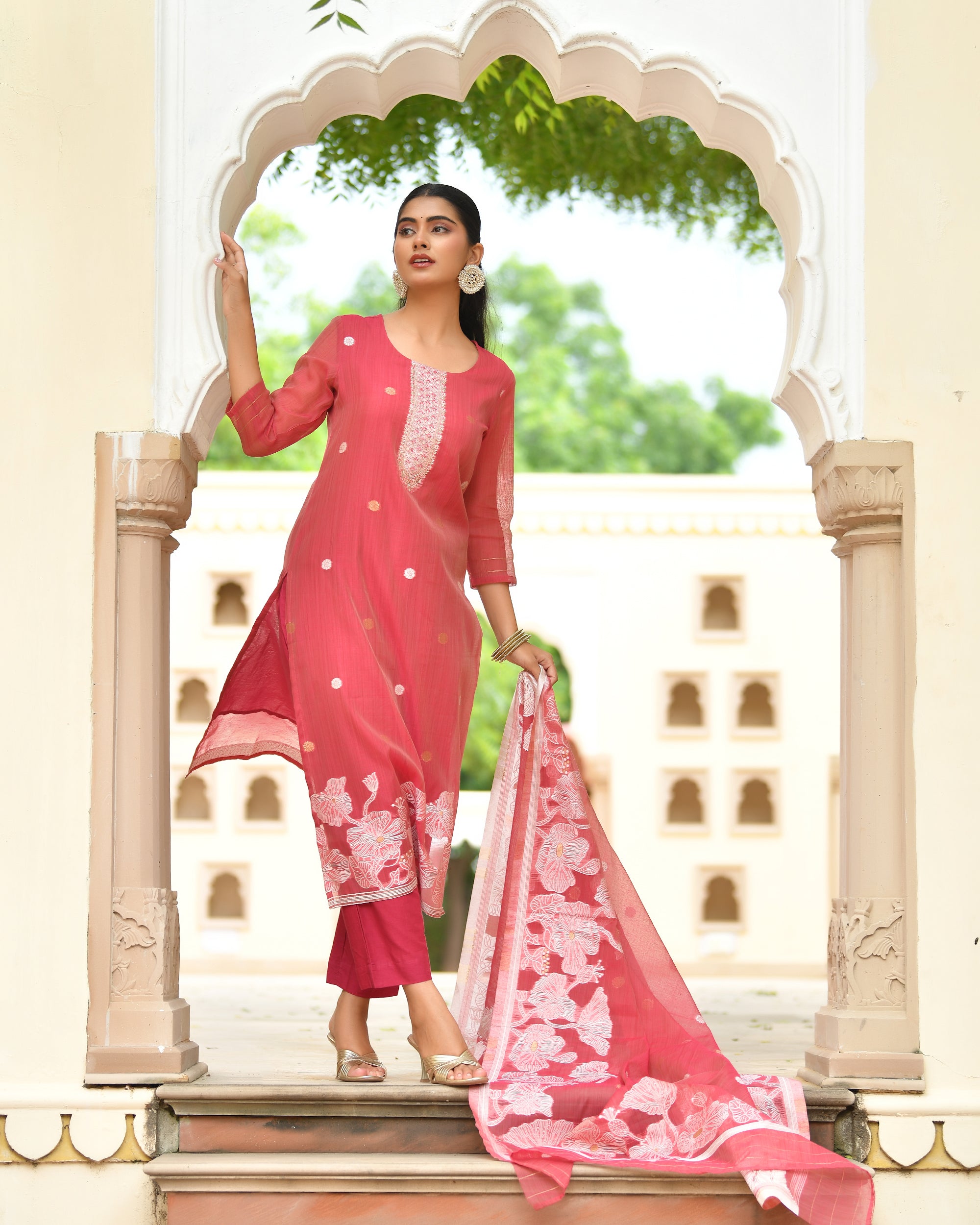 MEHER KURTA SET - RUBY