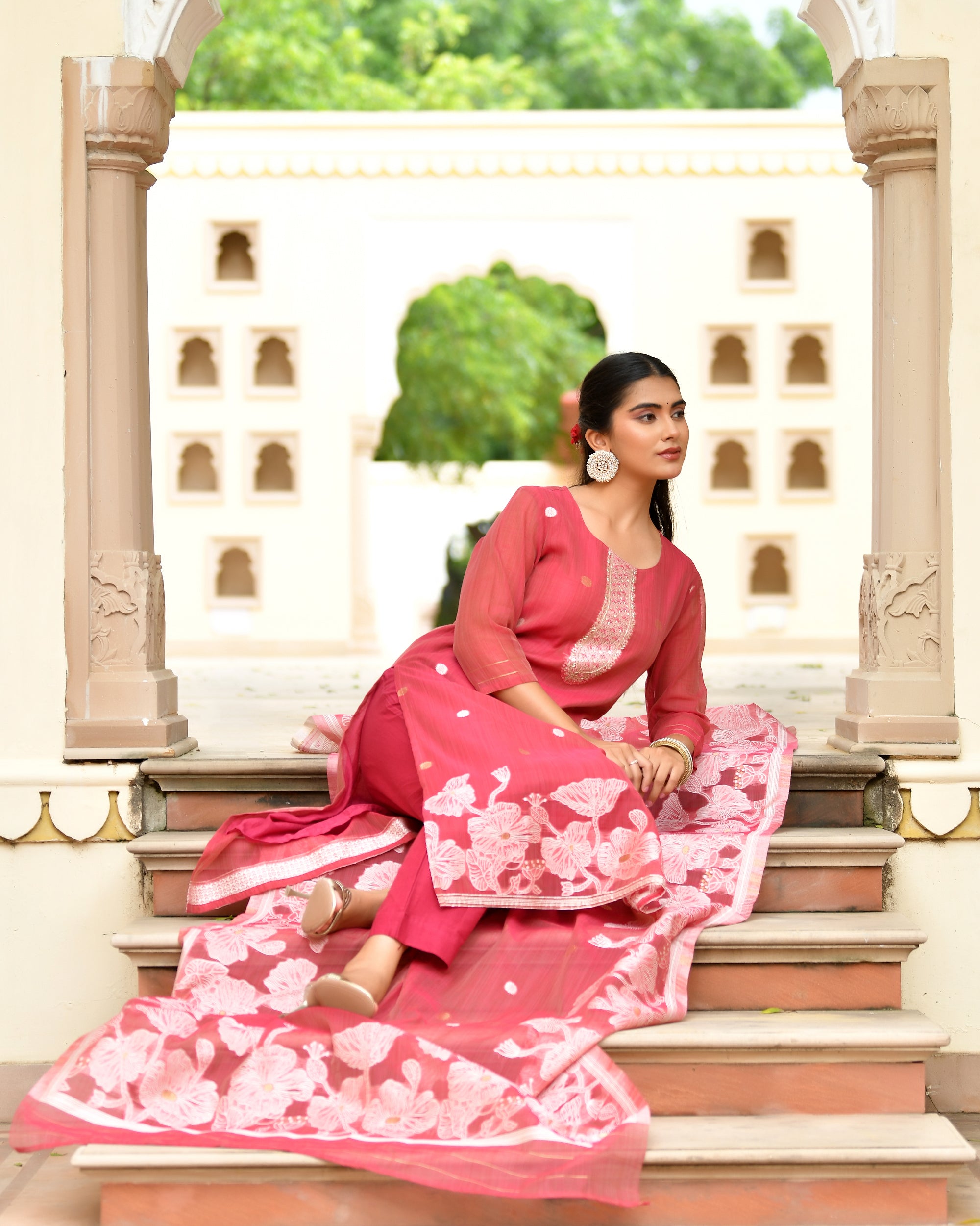 MEHER KURTA SET - RUBY