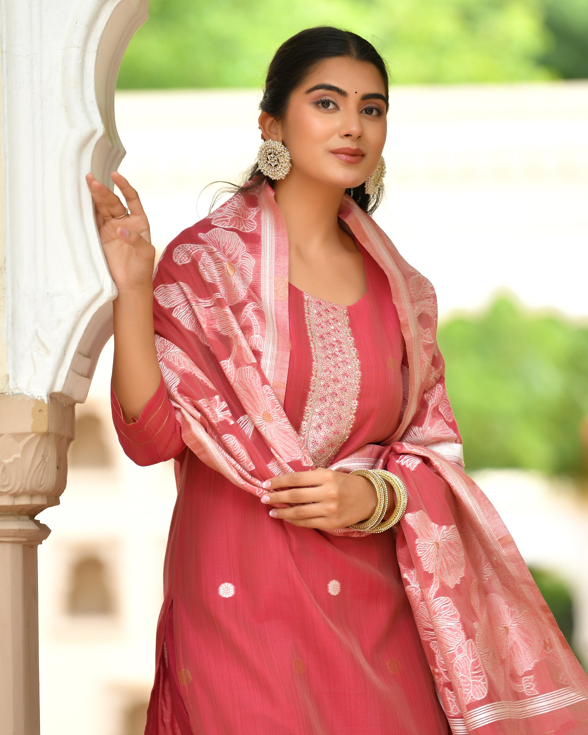 MEHER KURTA SET - RUBY