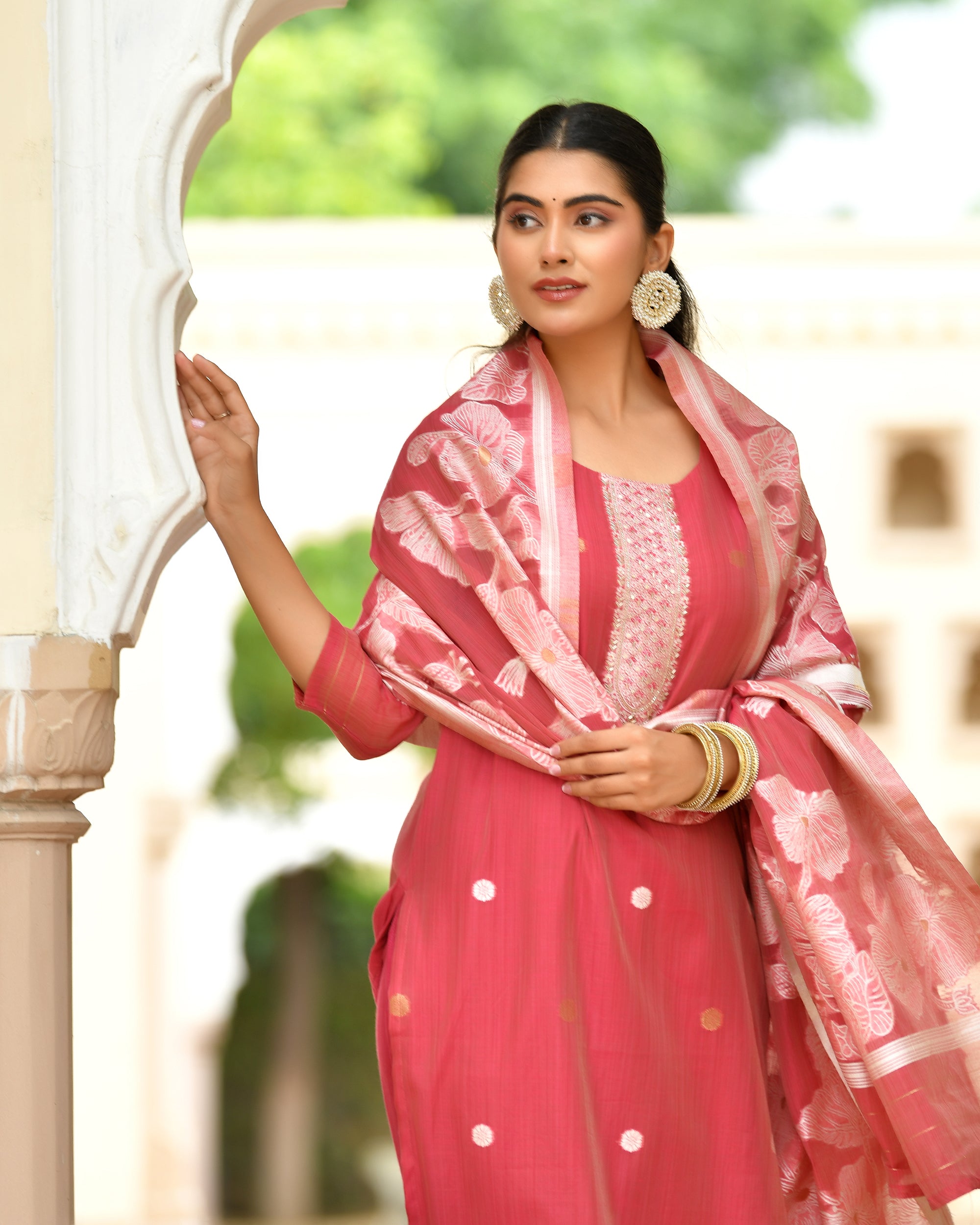 MEHER KURTA SET - RUBY
