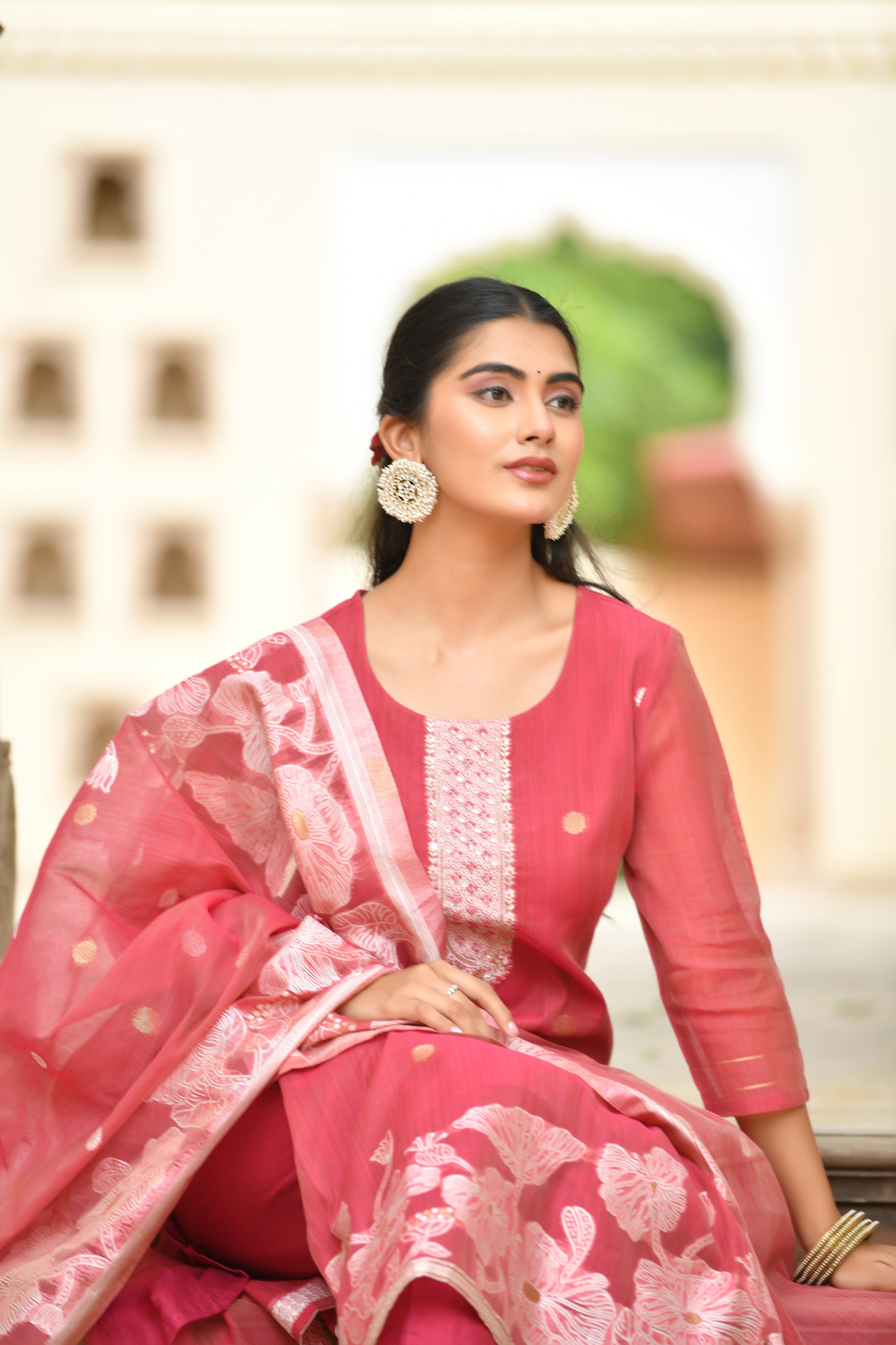 MEHER KURTA SET - RUBY