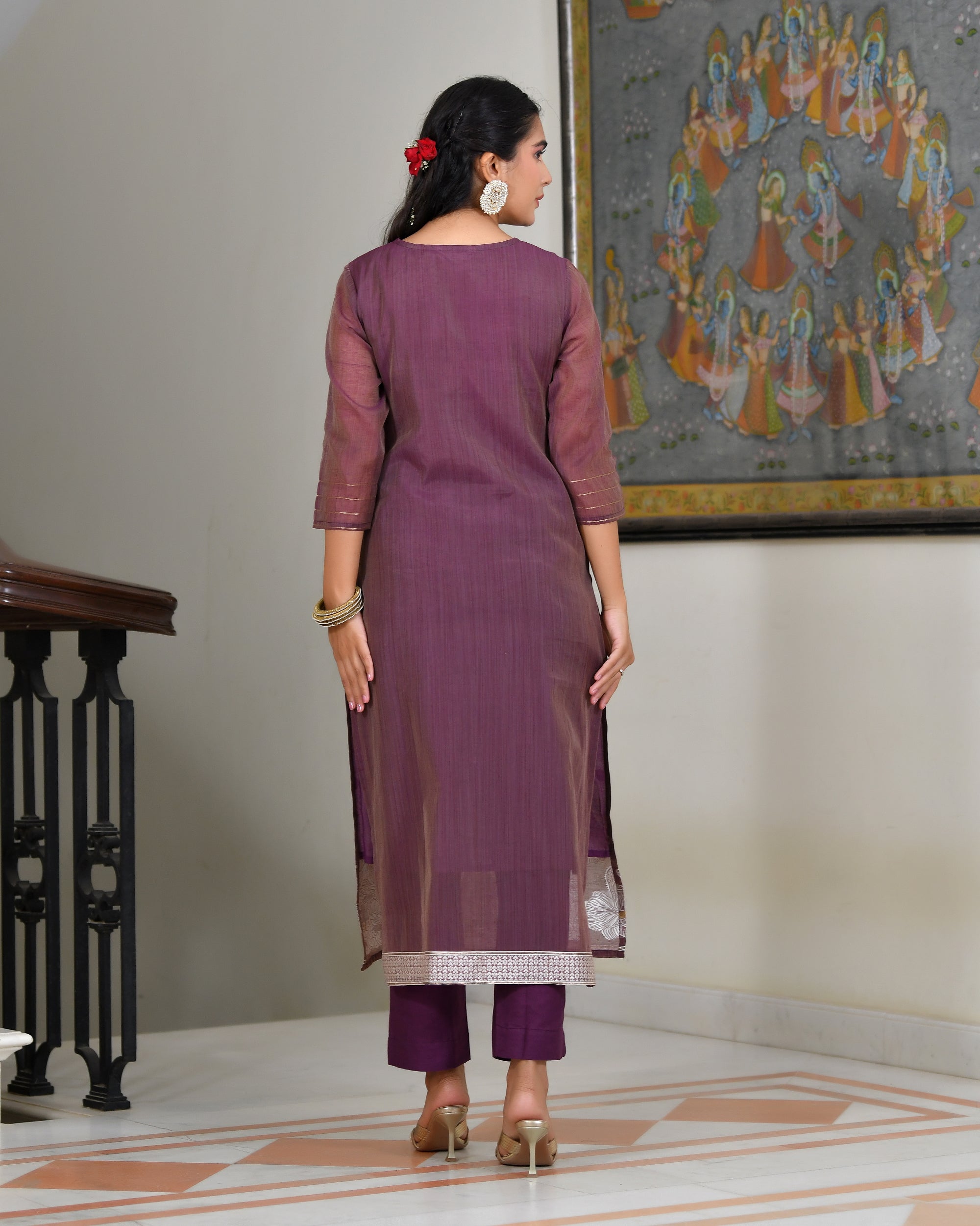 MEHER KURTA SET - WINE