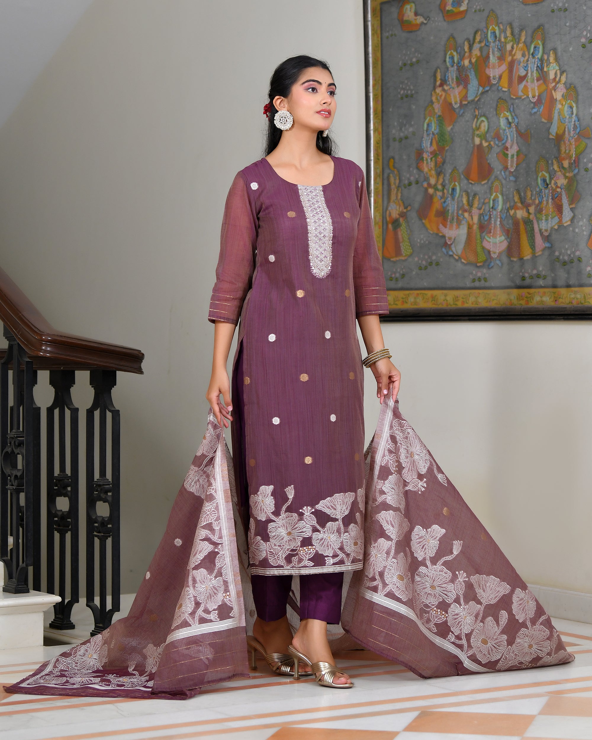 MEHER KURTA SET - WINE