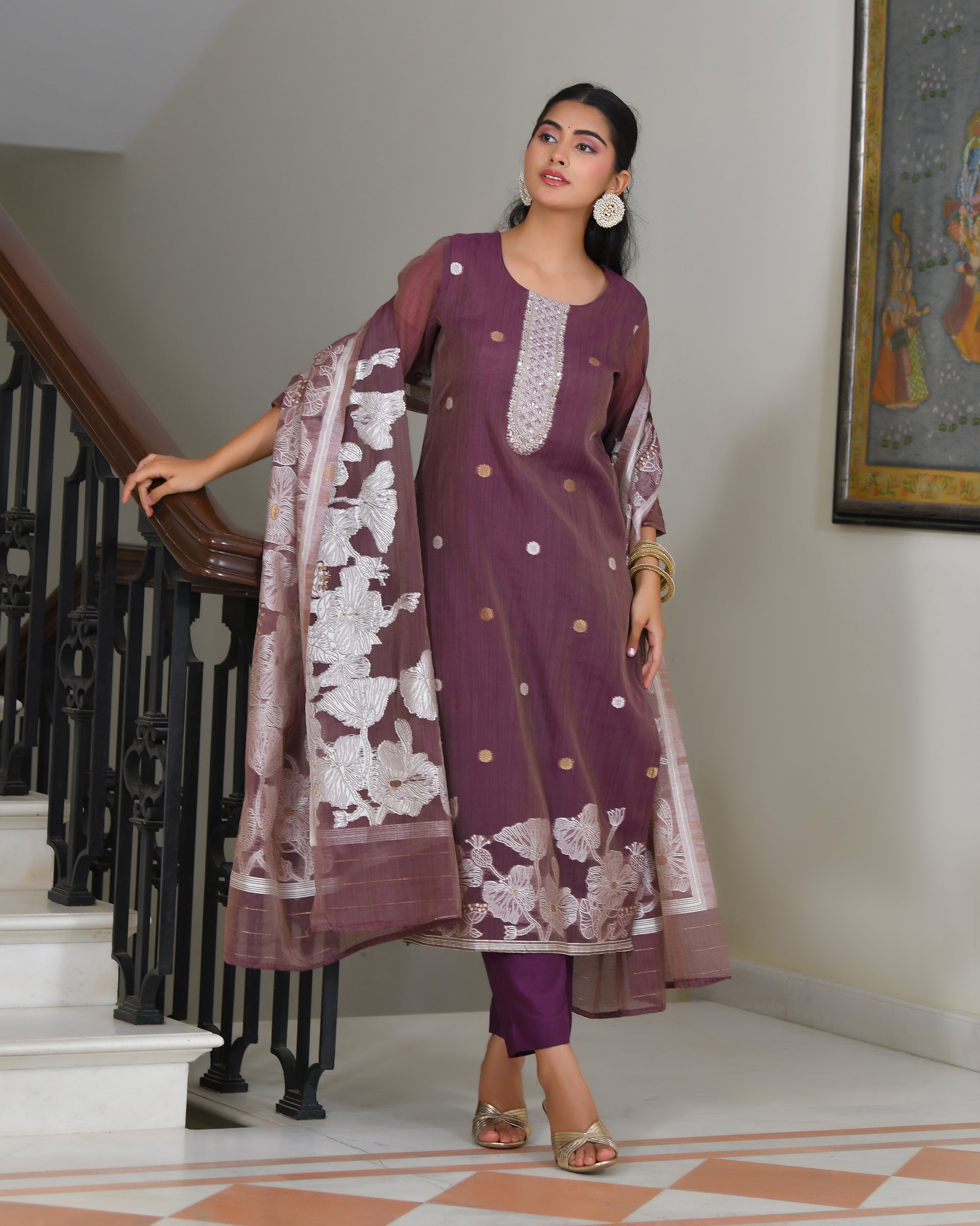 MEHER KURTA SET - WINE