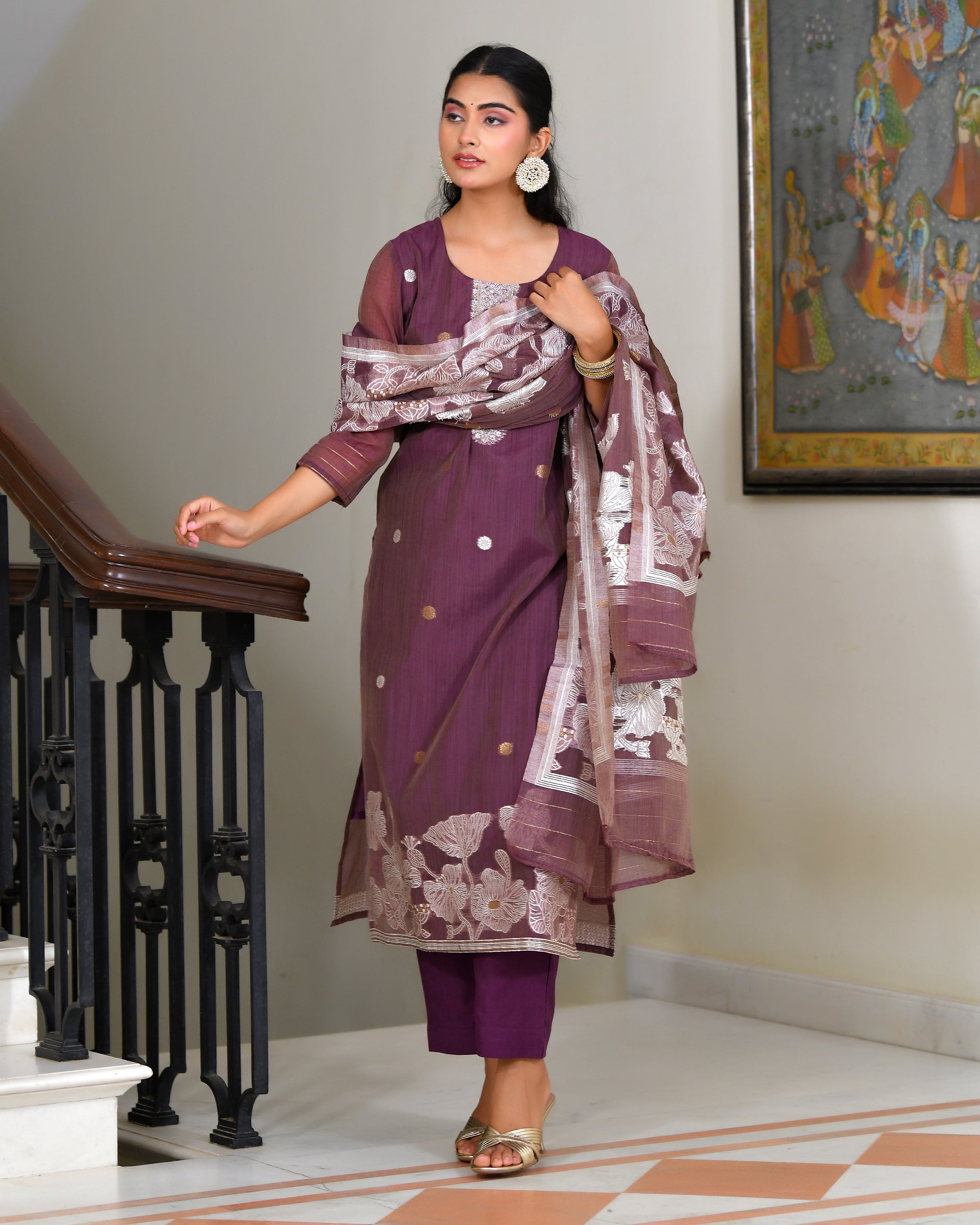 MEHER KURTA SET - WINE