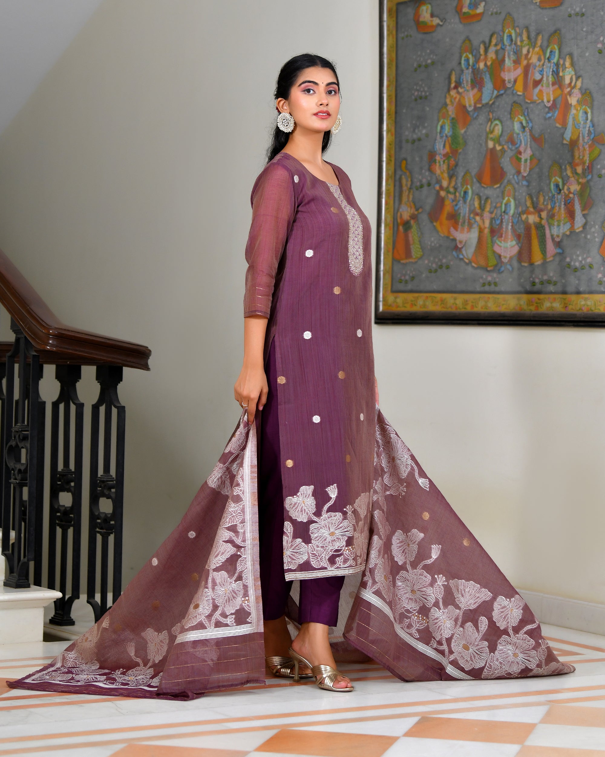 MEHER KURTA SET - WINE