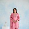 Zara Fully Embroidered Mul Chanderi Farshi Set - PINK