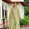 Vanya Tissue Shimmer Kurta Sharara Set with Dupatta - SAGE GREEN