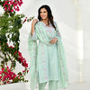 Ruhani Floral Cotton Kurta Set - AQUA MINT