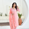Ruhani Floral Cotton Kurta Set - PEACH PINK