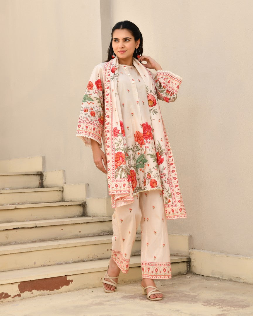 Bela Floral Cotton Kurta Set