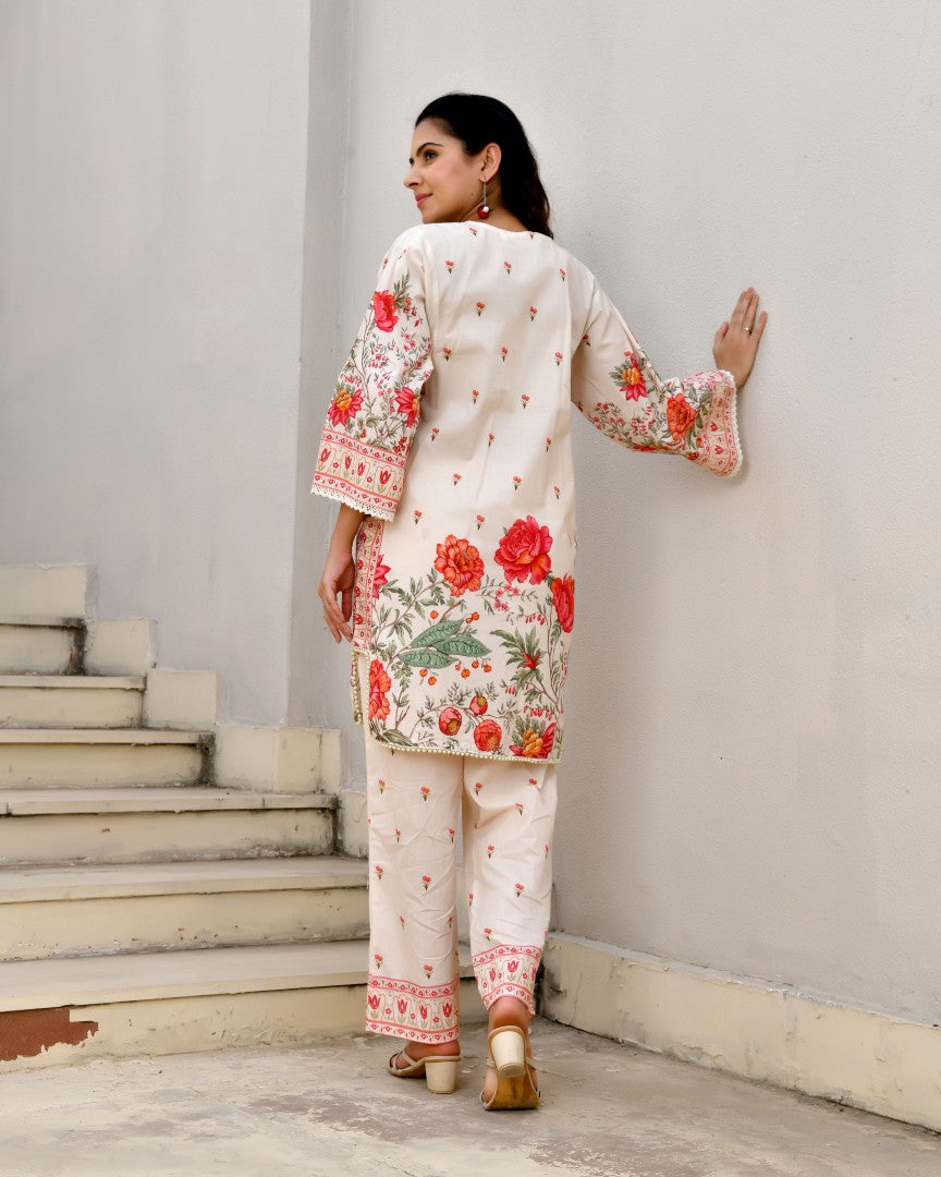 Bela Floral Cotton Kurta Set