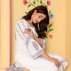 Mridula — Ivory Floral Hand-Block Cotton Kurta Set